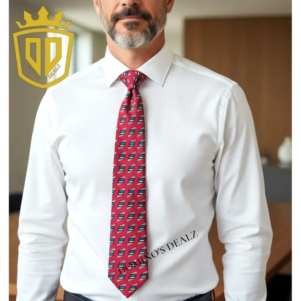 Robert Talbott Best of Class Silk Tie John's Island Club‎ Red Men's Luxury